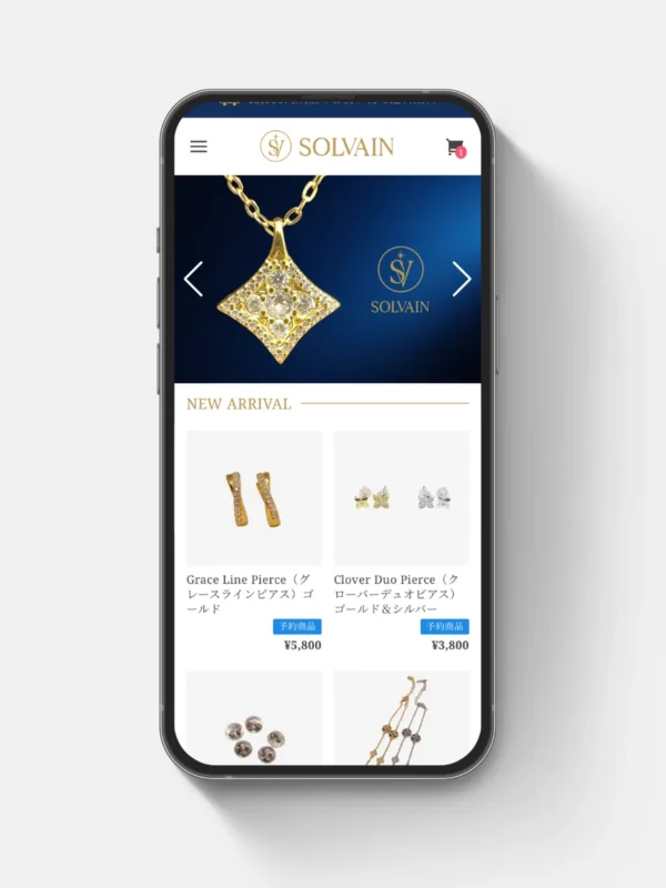 SOLVAIN様のECショップを制作させていただきました
